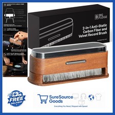 2-in-1 Vinyl Record Cleaner Brush with Carbon Fibre and Velvet for Records