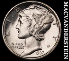 1937-D Mercury Dime- FSB- Choice Gem Brilliant Uncirculated++++ Luster #J3289