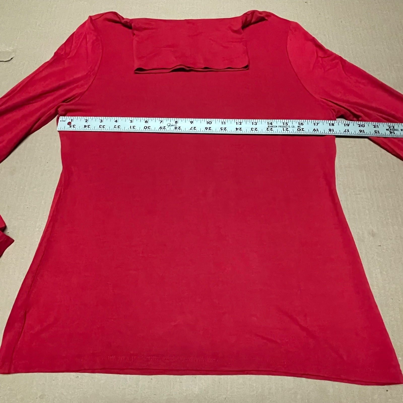 Women's Basic Turtleneck Red Knit Long Sleeve Str… - image 5