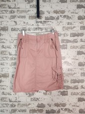 Vtg Y2K American Eagle Cargo Skirt Size 10 Pink Pockets Gorpcore Utility READ