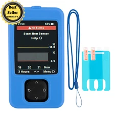 Dexcom G7 Receiver Case Neck Lanyard 2PCS Screen Protector (Blue)...............