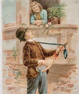 BrattleBoro Vermont U.S.A. Estey Organ Co Serenade Ad Trade Card 1800s