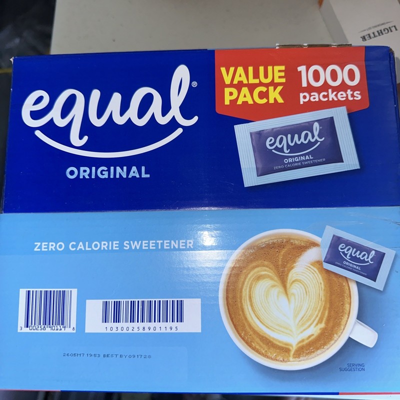 Equal Original Zero Calorie Sweetener - 1000 Packets Exp. 9/17/28