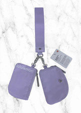 Repelente al Agua Doble Cremallera Muñequera Bolsa Cartera Llavero Lavanda Nuevo con Etiquetas