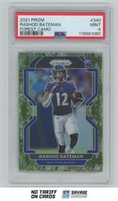 2021 Panini Prizm Forest Camo Rashod Bateman RC PSA 9 /15 #340 Baltimore Ravens