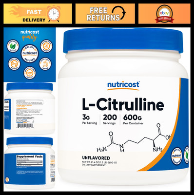 Pure L-Citrulline Powder 600g - Muscle Support, Energy Boost, Workout Supplement