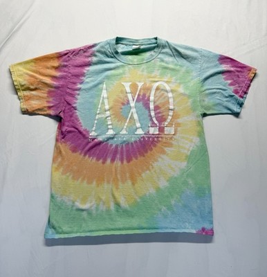 Port & Company T Shirt Mens L Multicolor Tie Dye Graphic AXO Marshall University