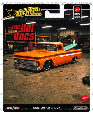 Hot Wheels Brick Shop Exclusive Orange 62 Custom Chevy C10 Premium