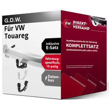 Für Touareg CR7 / RC8 (G.D.W.) Anhängerkupplung abnehmbar + E-Satz 13pol Set