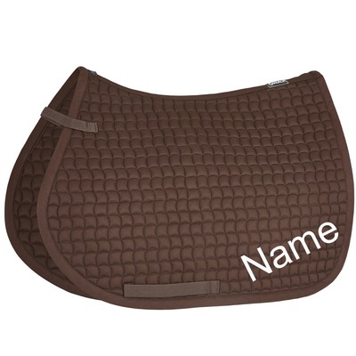 Schabracke bestickt personalisiert ESKADRON darkbrown Cotton Pony VS-Schabracke