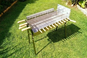 MODERN STAINLESS STEEL BBQ Charbon Rotisserie FOUKOU Ensemble de grilles FREE Moteur