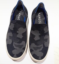 Rothy's The Sneaker Slip On Camo Gray/Black Knit Shoe Women size 6