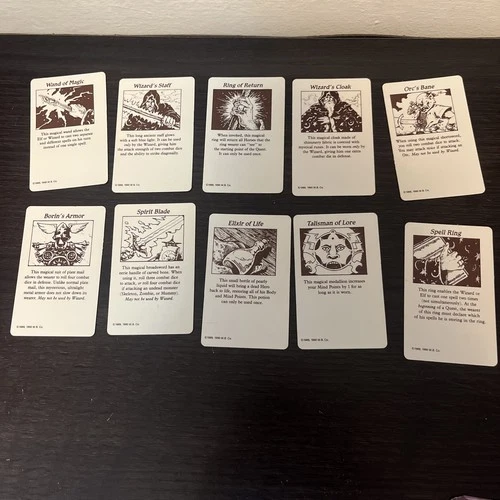 Hero Quest 1990 - Cards - Assorted Set - Vintage Original Milton Bradley