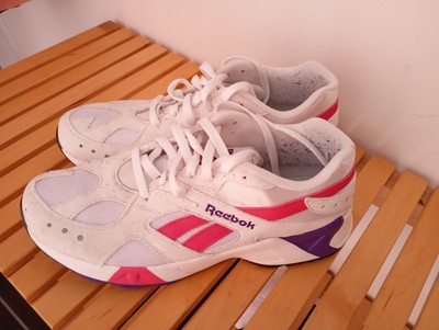 Reebok Hexalite Herren Leder 44,5 weiss Vintage wie Neu ideal für Jogging