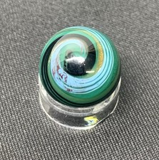 RARE Vintage AKRO AGATE Marble Swirl Eyeball Corkscrew .60 w/Oxblood Amazing