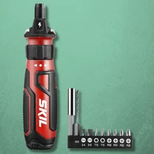 SKIL Rechargeable 4V Cordless Screwdriver with Circuit Sensor Technology, Includ