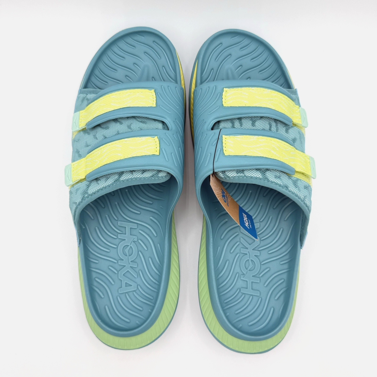 Hoka One One Ora Luxe Recovery Slide Sandals Men's 14 Ocean Mist