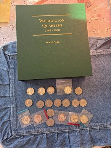 Silver Quarters + Album + UNC & Proof Quarters