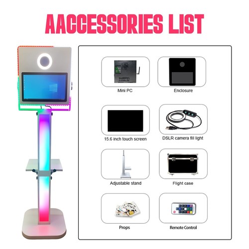 Portable Magic Mirror Photobooth 15.6 in Touch Screen Selfie Machine Photobooth - Picture 6 of 7