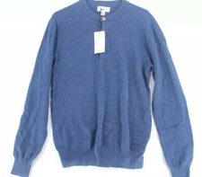 Goodfellow Pullover Henley Sweater Men  s Small Navy Blue Soft Knit Long Sleeve