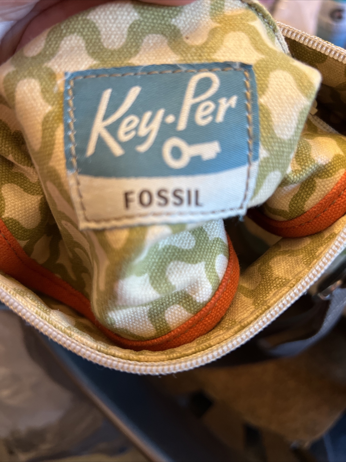 Vintage FOSSIL KEY-PER CROSSBODY, Floral Coated C… - image 4