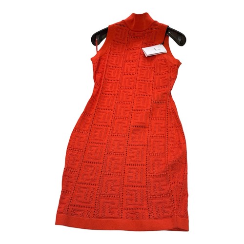 Balmain Paris Dress FR 38 UK 10 Orange Stretch BodyCon Sleeveless - Bild 4 von 11