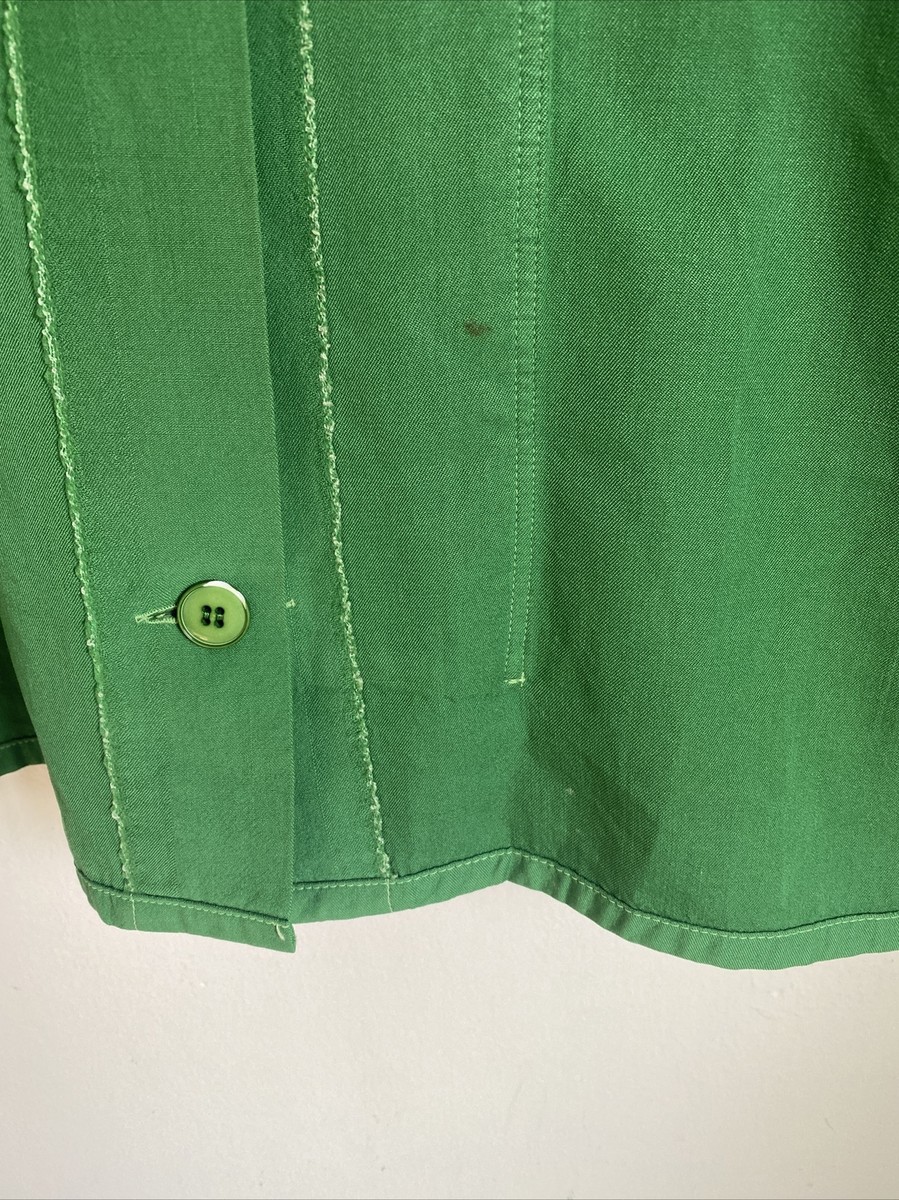 Vintage 80s Yohji Yamamoto Button Down Shirt XL Green Vtg Vintage 80s Yohji Yamamoto Button Down Shirt XL Green Vtg