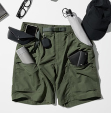 UNIQLO Geared Shorts 8" Lightweight Water-Repellent High-Utility Outdoor
