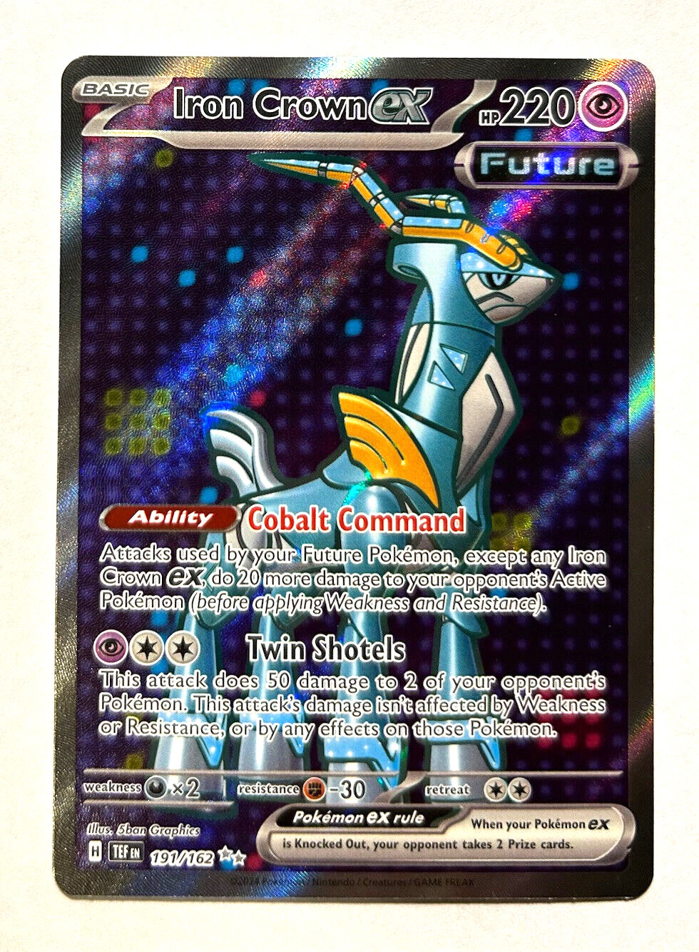 Pokemon Temporal Forces - IRON CROWN EX - ULTRA RARE - 191/162 - NM/M