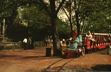 Postcard Zoo Line Railroad Forest Park St. Louis Missouri MO Zoo Tour
