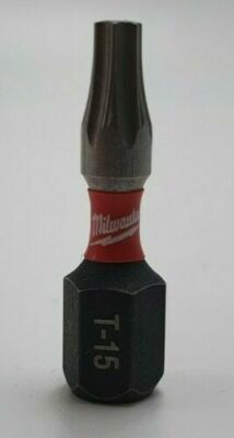 10 x Milwaukee Shockwave Torx Bit (T15 x 25mm) Impact Duty für Schlagschrauber