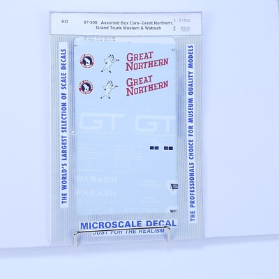 #ad #ad Great Northern Grand Trunk Western Wabash Microscale 87 306 HO Scale Decal Open $5.99