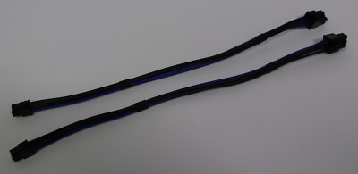 2x Mini 6-pin to 6-pin PCI-e power cable adapters for Apple Mac Pro