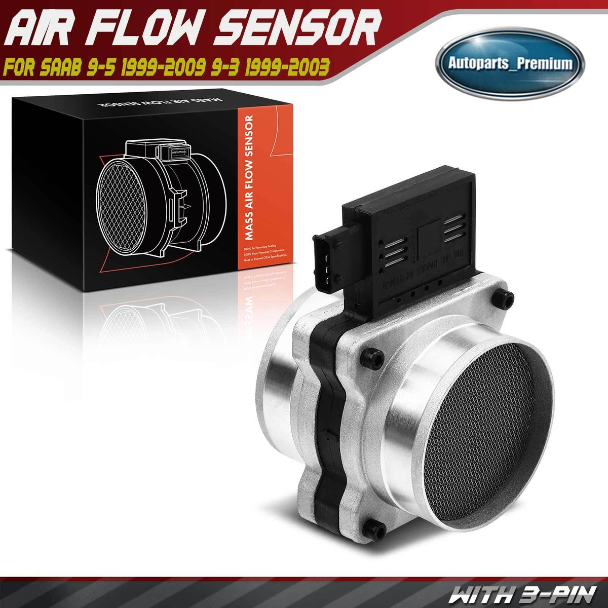 ＡＹ Mass Air Flow MAF Sensor for Saab 9-3 99-03 9-5 99-09 2.0L