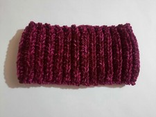 Crochet Handmade Ear Warmer/Headband 100 Acrylic Color Berry FREE SHIPPING
