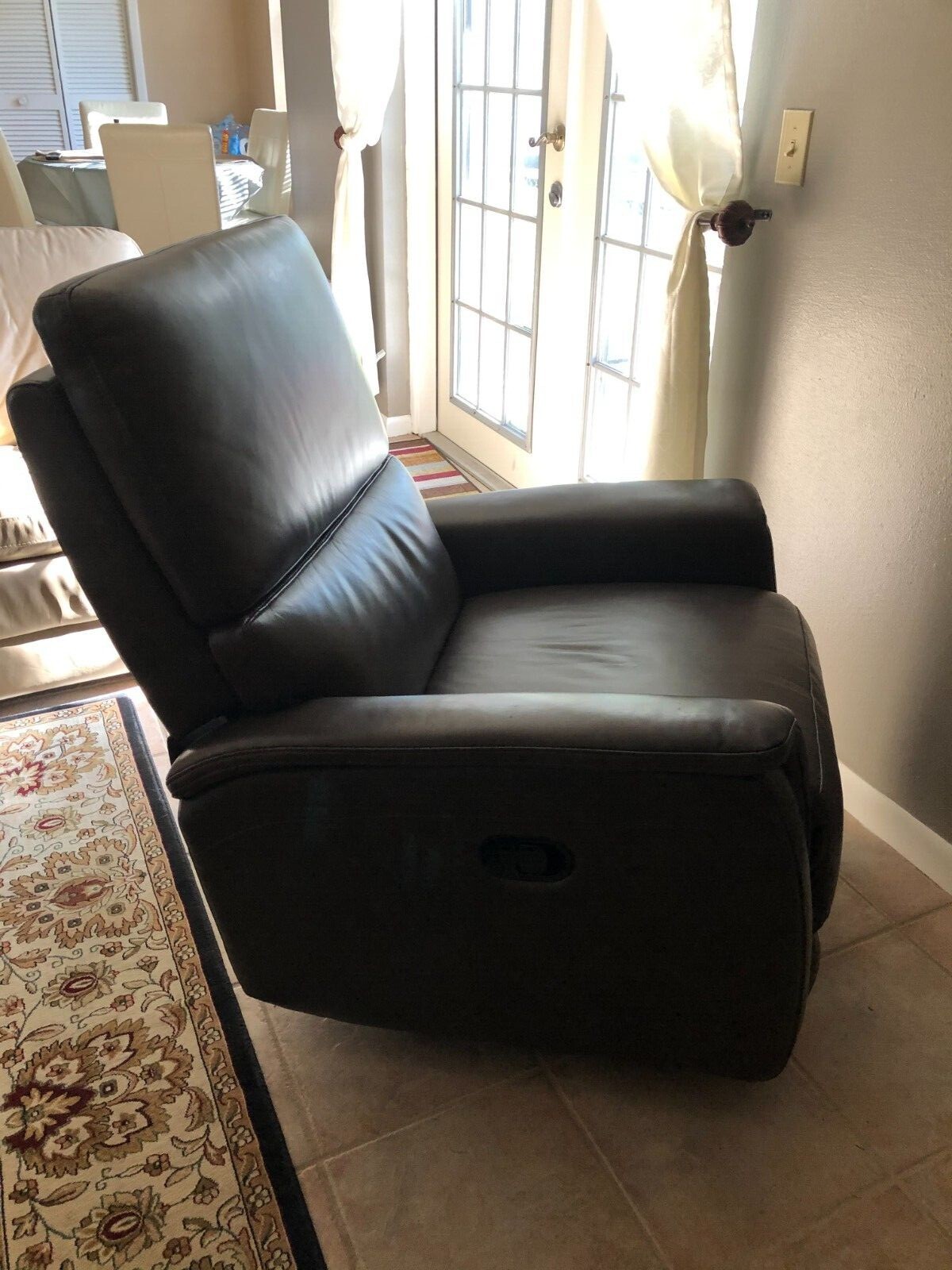 lucas swivel Leather recliner chair eBay