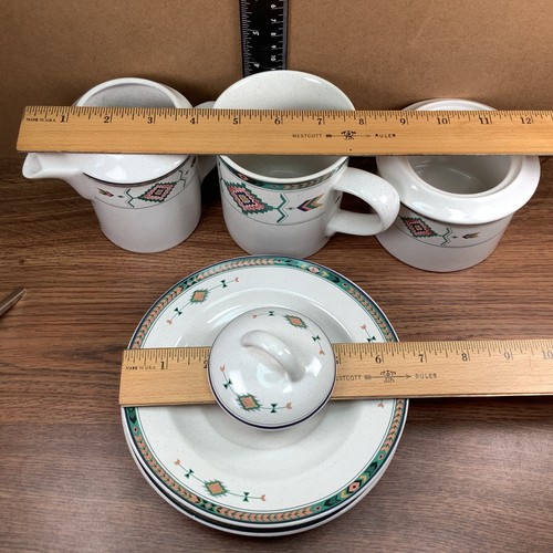 Studio Nova ADIRONDACK Creamer & Covered Sugar w/ Saucer Plates, 12-Oz Mug Y2201 - Picture 12 of 19
