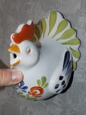 OLD PULLER STRING WALL FAIENCE CHICKEN SHAPE VINTAGE KITCHEN UTENSIL