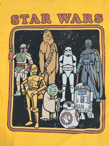 Star Wars Shirt Boys Small 6-7 Kids Boba Fett Chewbacca BB-8 Yoda R2-D2 Tee - Picture 2 of 4