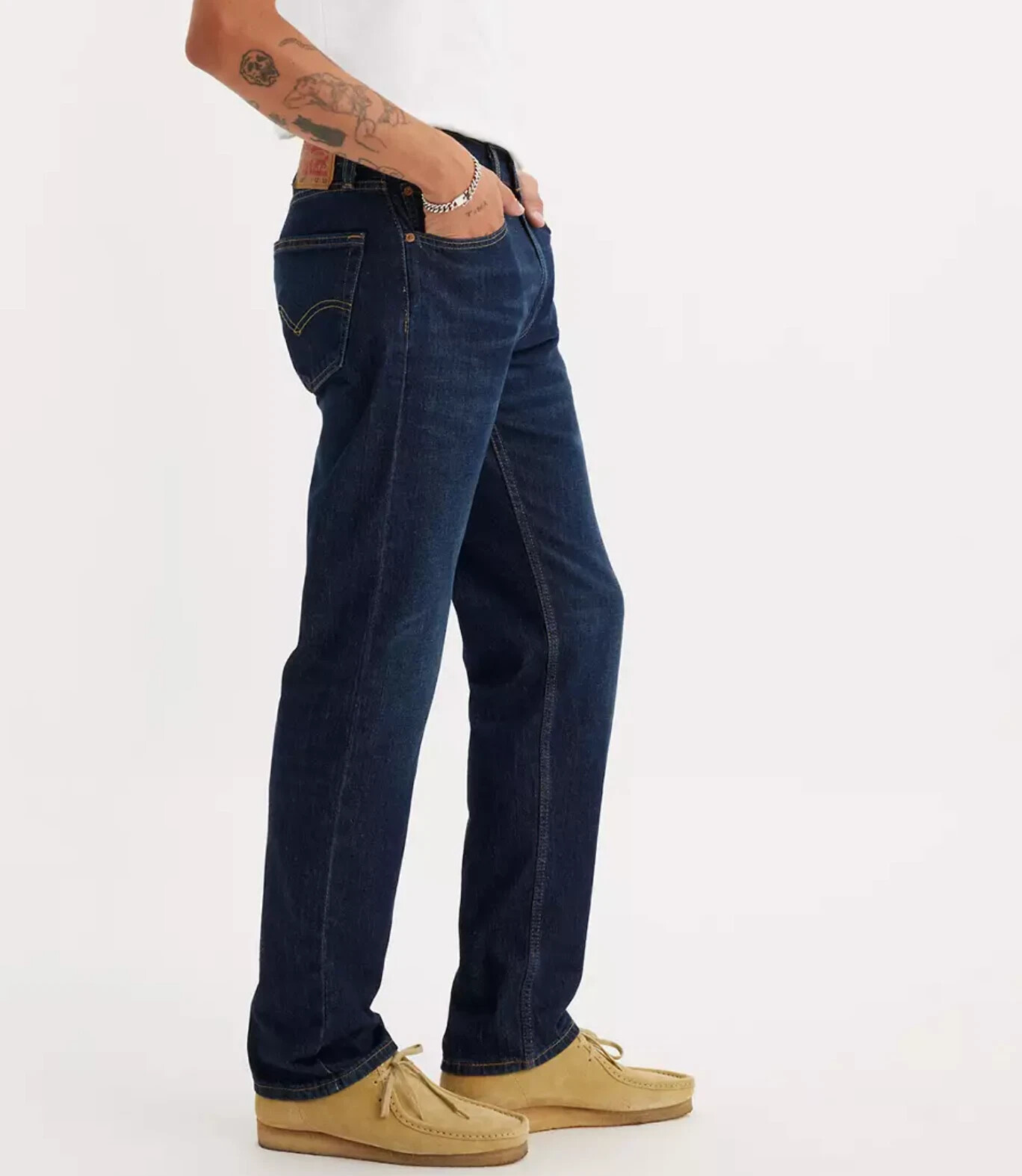 New Levi's 505 Regular Eco Ease Men's Straight Leg Jeans Nail Loop Knot 36 x 30 thumbnail 4
