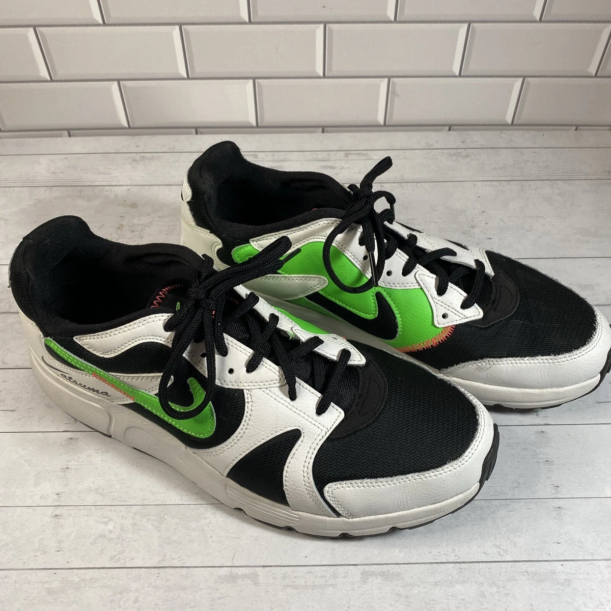 Nike Atsuma Sneakers, Black/Summit White/ Green Strike, Size 10 SKU CD5461-009 Nike Atsuma White Green Strike for Sale | Authenticity  main image 2