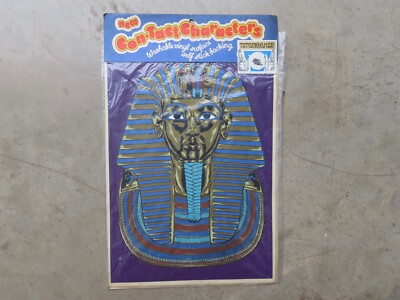 Vintage 70er Stockwerke Con-Tact Figuren Tutanchamun große Aufkleber Memorabilia