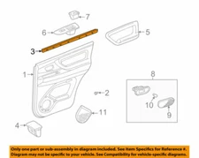 68190-60080 Toyota Weatherstrip assy, rear door glass, inner rh 6819060080, New 