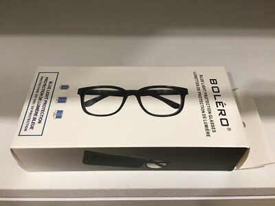 Bolero blue light protection glasses R126B new  box +0.00  black frames