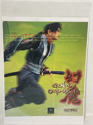 Genma Onimusha video game print ad wall art Ephemera