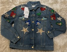 Escada Embellished Denim Jacket Size 10 S New Rrp £410