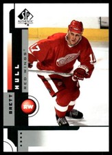 2001-02 SP Authentic #26 Brett Hull Detroit Red Wings Hockey Card HOF