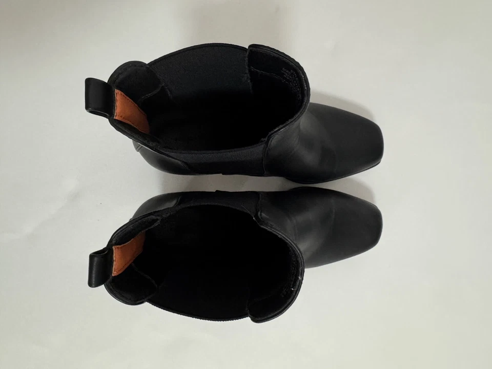 Botines French Connection Penny para mujer talla 8 imitación cuero negro tacón bloque Foto 4 de 4