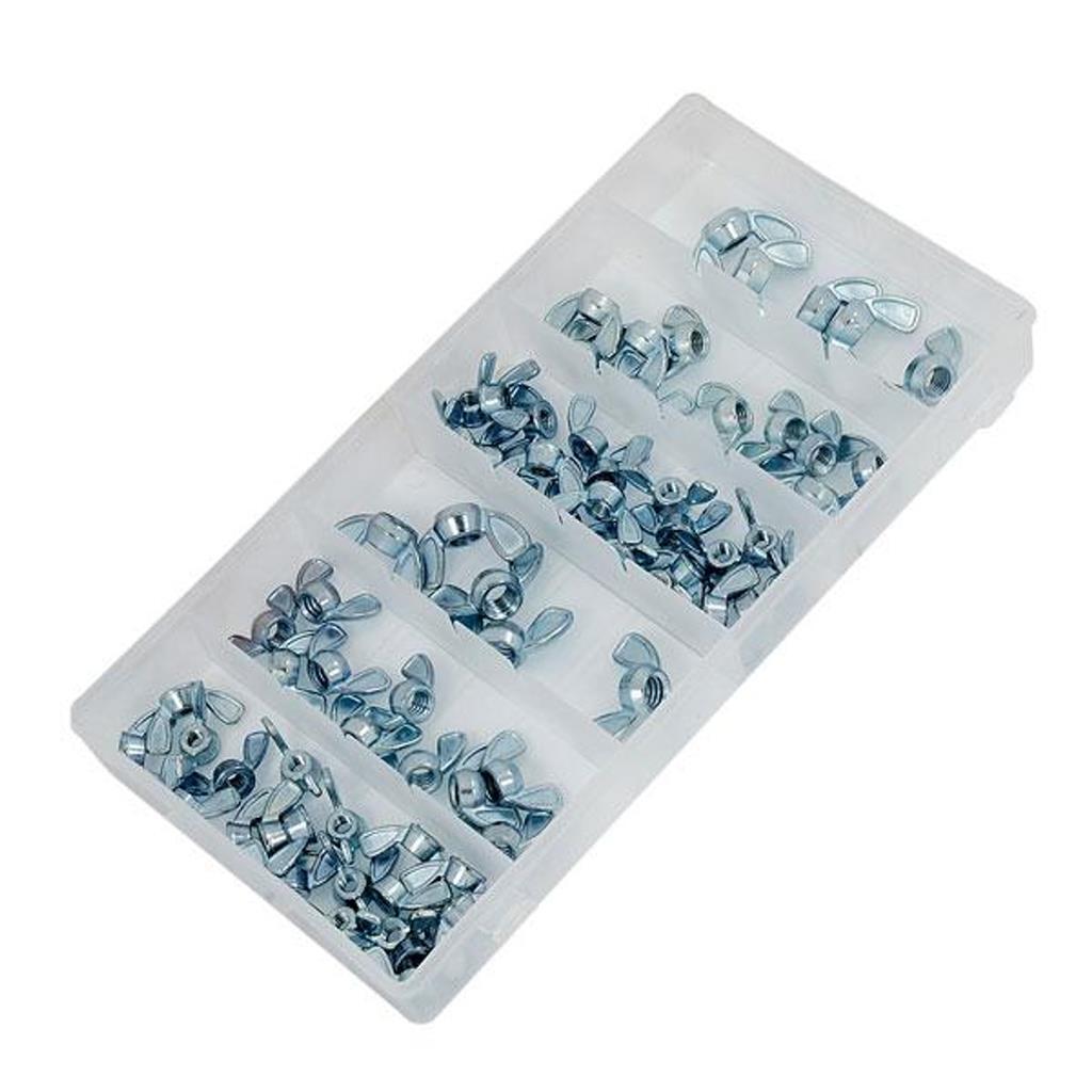 70pc Assorted DIY Workshop Hardware Storage Wing Nut Set CT1642