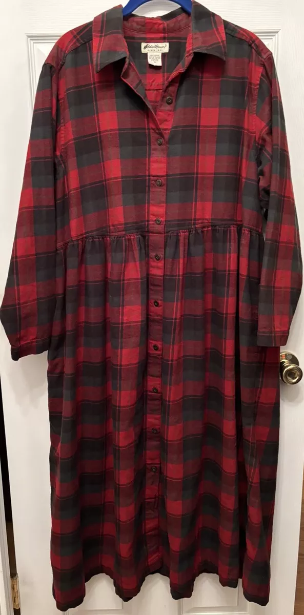 Buffalo plaid flannel dress cheap